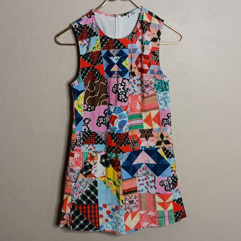 Desigual Patchwork Print Skort Romper Size XS - image 8